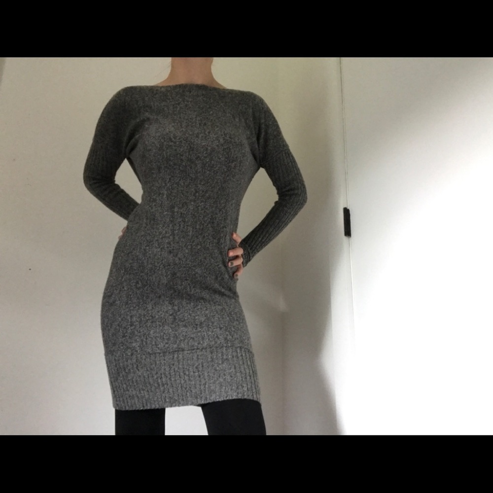 Moda International Charcoal Grey Sweater Dress - Picture 2 of 14